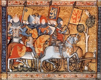 Medieval Knights on Horseback