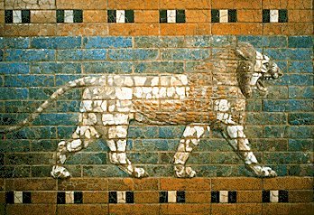 Babylonian molded-relief lion