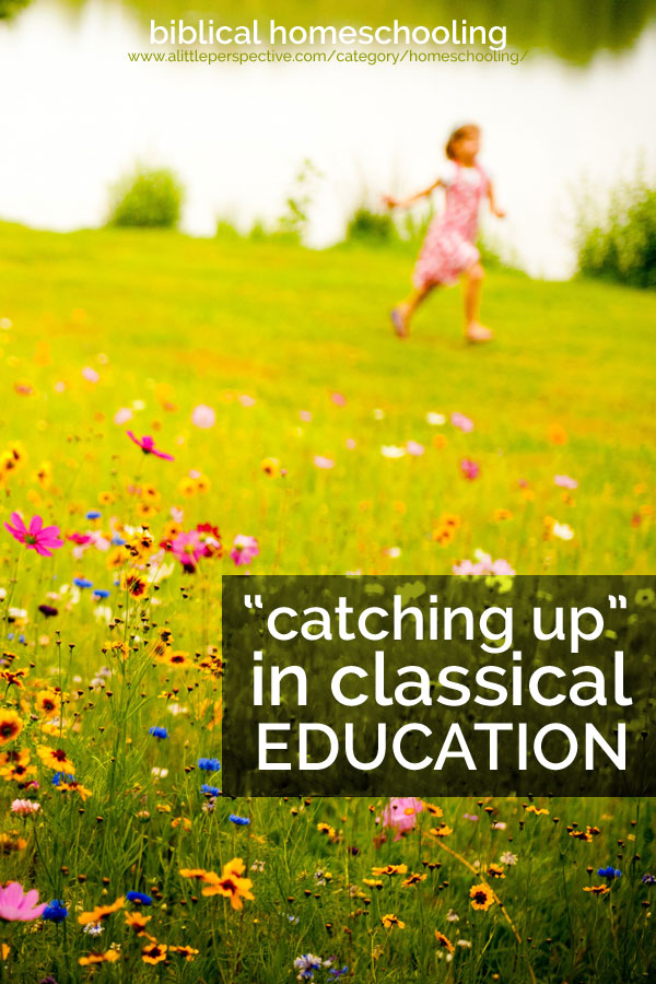"catching up" in classical education (or in any homeschooling method) | biblical homeschooling at a little perspective