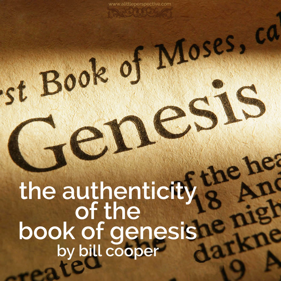 the authenticity of the book of genesis by bill cooper